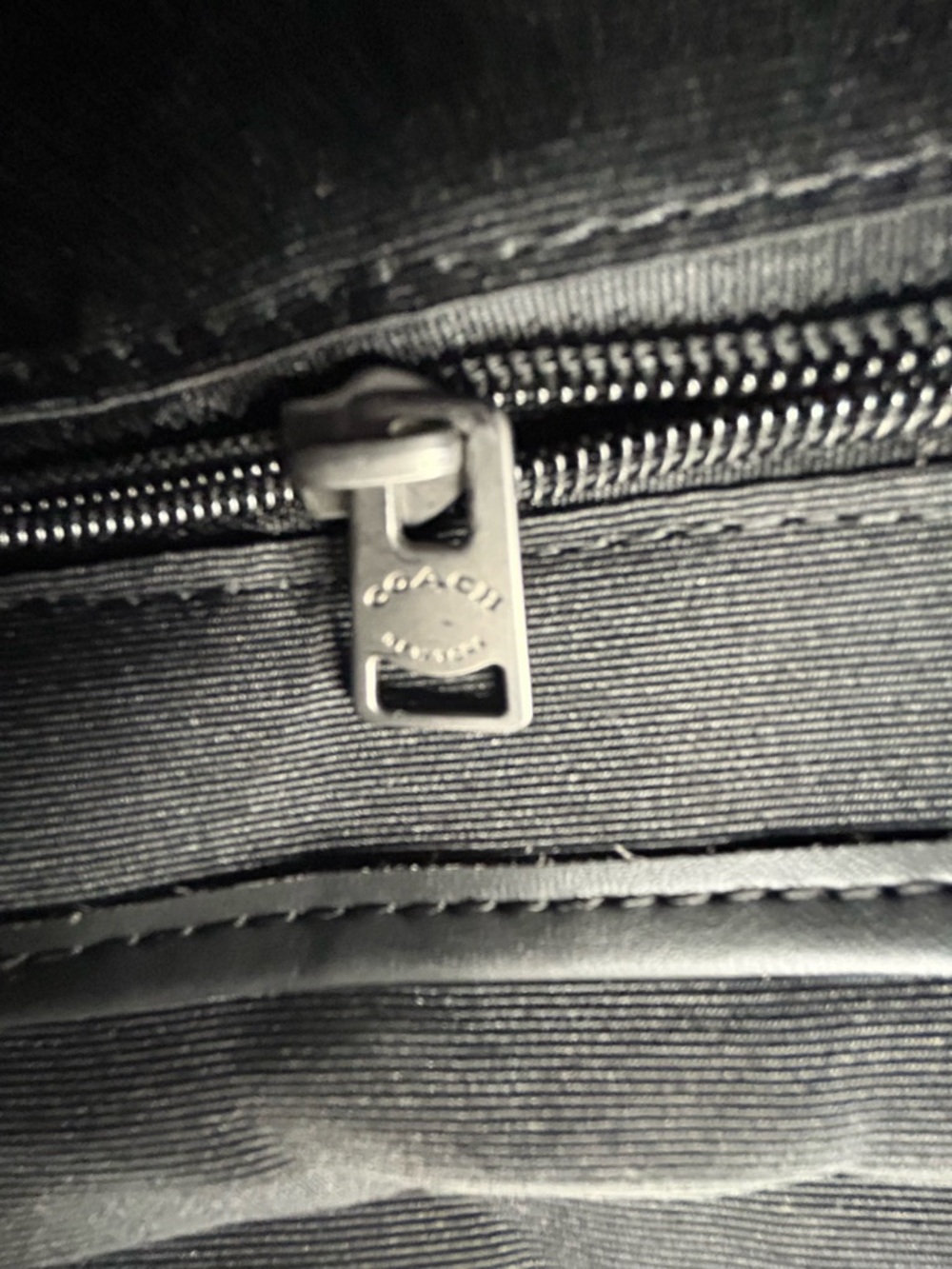 Coach Men's Hitch Backpack NWT Signature Canvas Black Charcoal Laptop Bag C2662 - Picture 5 of 7